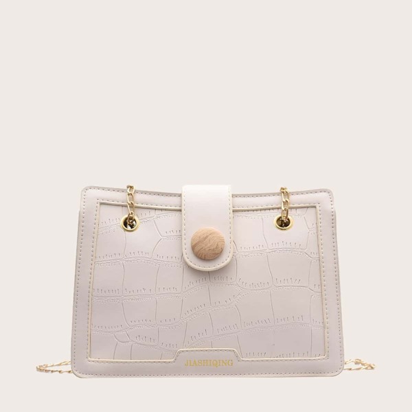 

Girls Chain Shoulder Bag, Beige