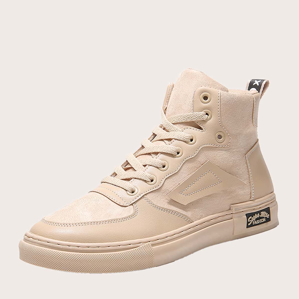 

Guys Lace-up Front High Top Sneakers, Khaki