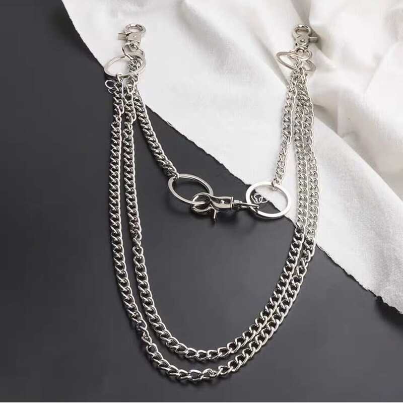 

Guys Layered Pant Chain, Silver