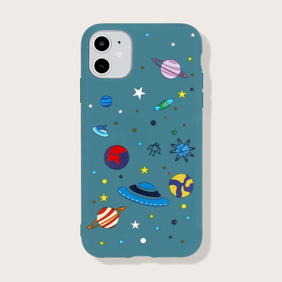 

1pc Cartoon Graphic iPhone Case, Multicolor