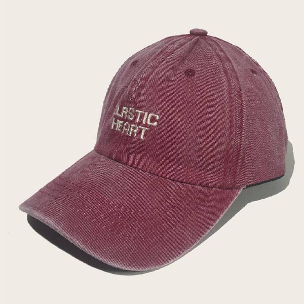 

Letter Embroidery Baseball Cap, Red