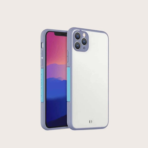

Чехол для iPhone с контрастной рамкой 1шт, Пурпурный