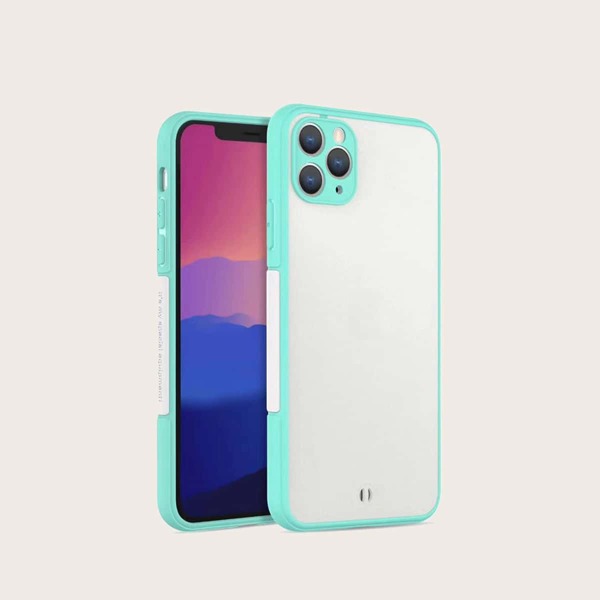 

Чехол для iPhone с контрастной рамкой 1шт, Мятно-зеленый