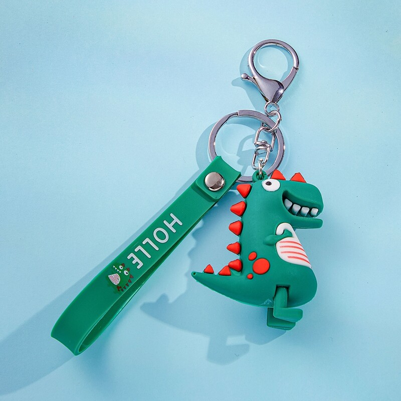 

Guys Dinosaur Charm Keychain, Green