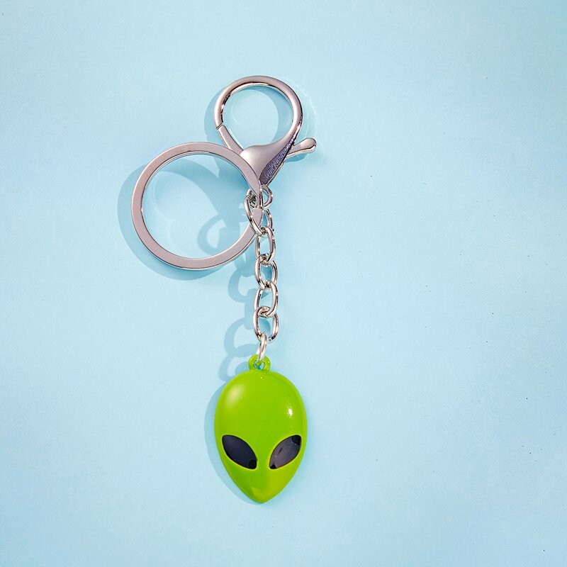 

Guys Alien Charm Keychain, Green