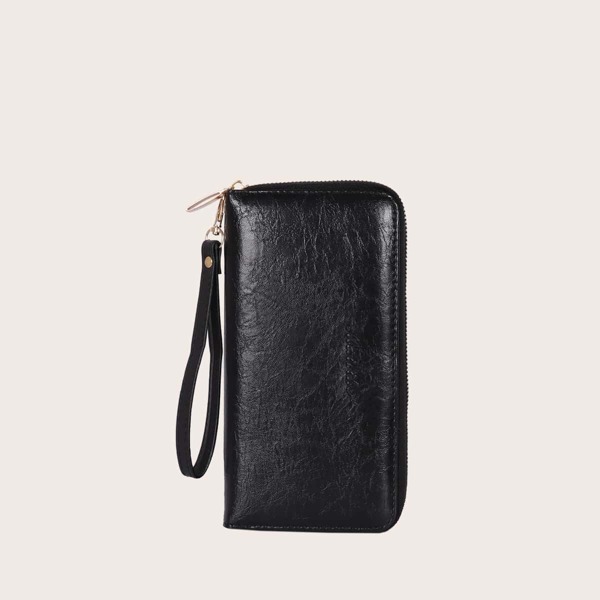 

Zip Around Purse With Wristlet, Black