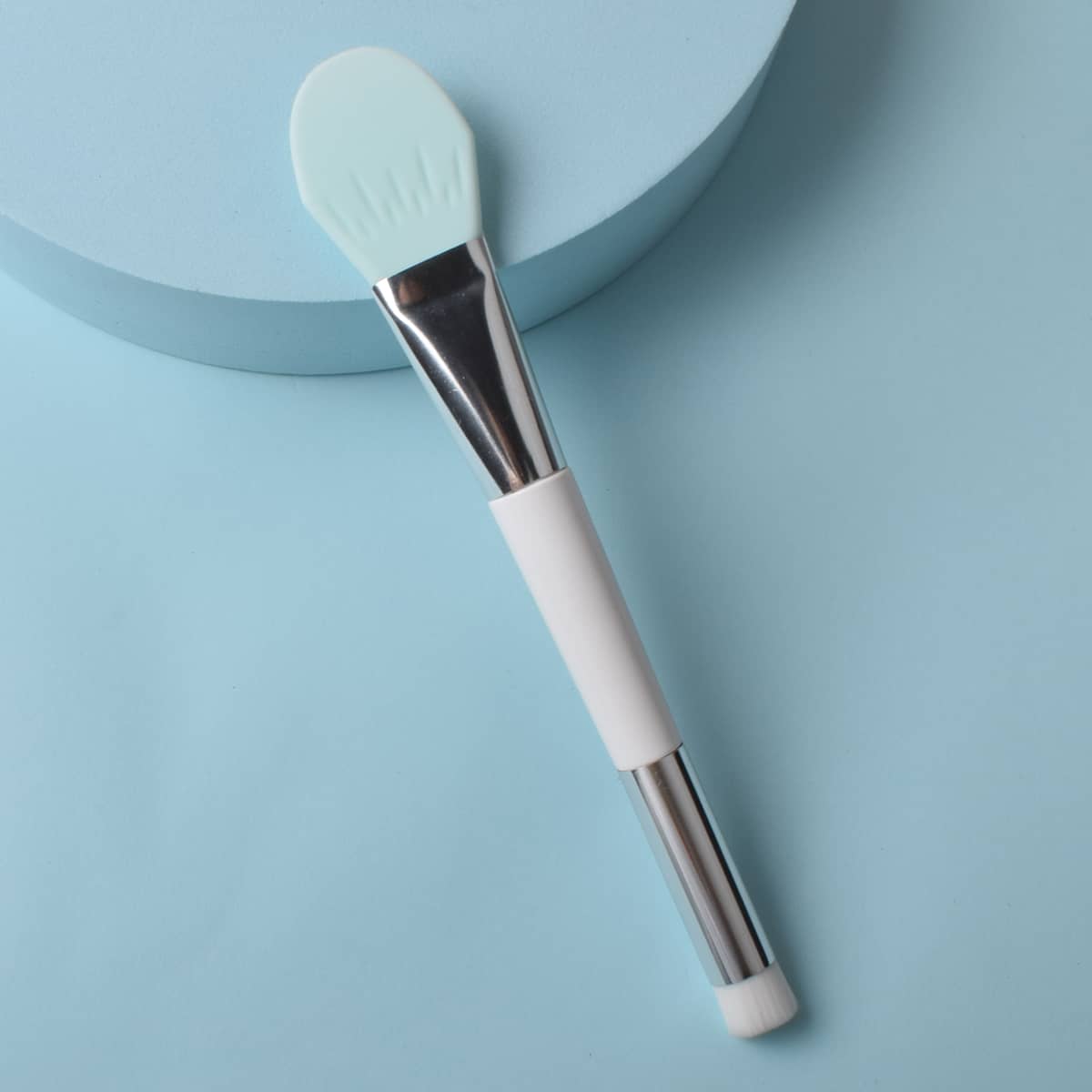 

1pc Dual-ended Facial Sheet Brush, Baby blue