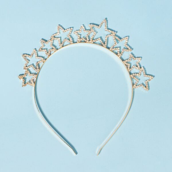 

Rhinestone Star Decor Hair Hoop, Gold