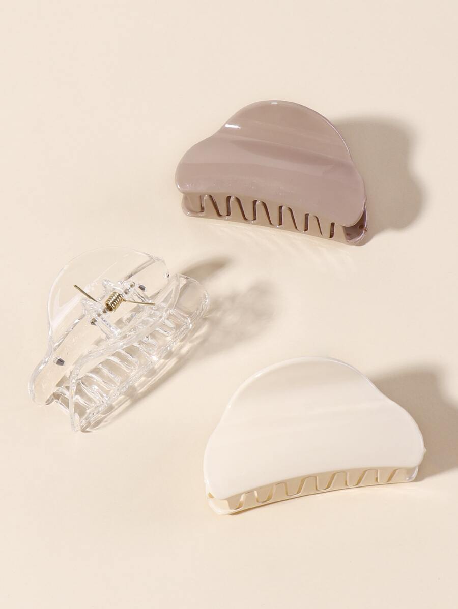 3 cái vuốt tóc acrylic đơn giản - Nhiều màu - Xem 1