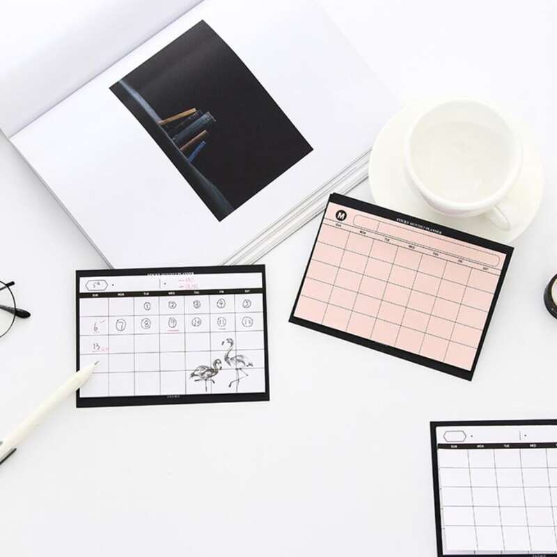 

30sheets Random Monthly plan Sticky Note, Multicolor
