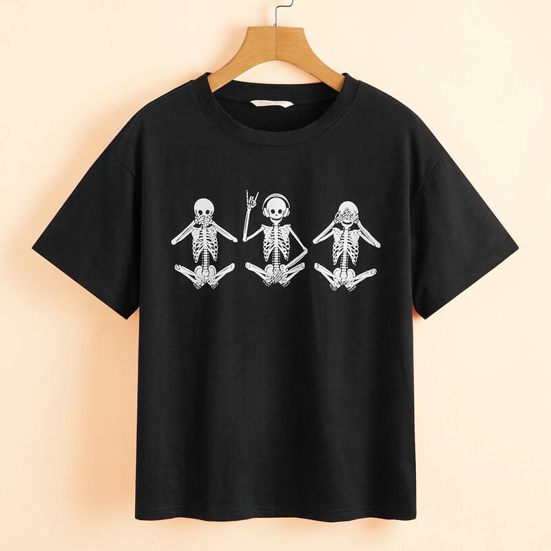 

Skull Graphic Tee, Black