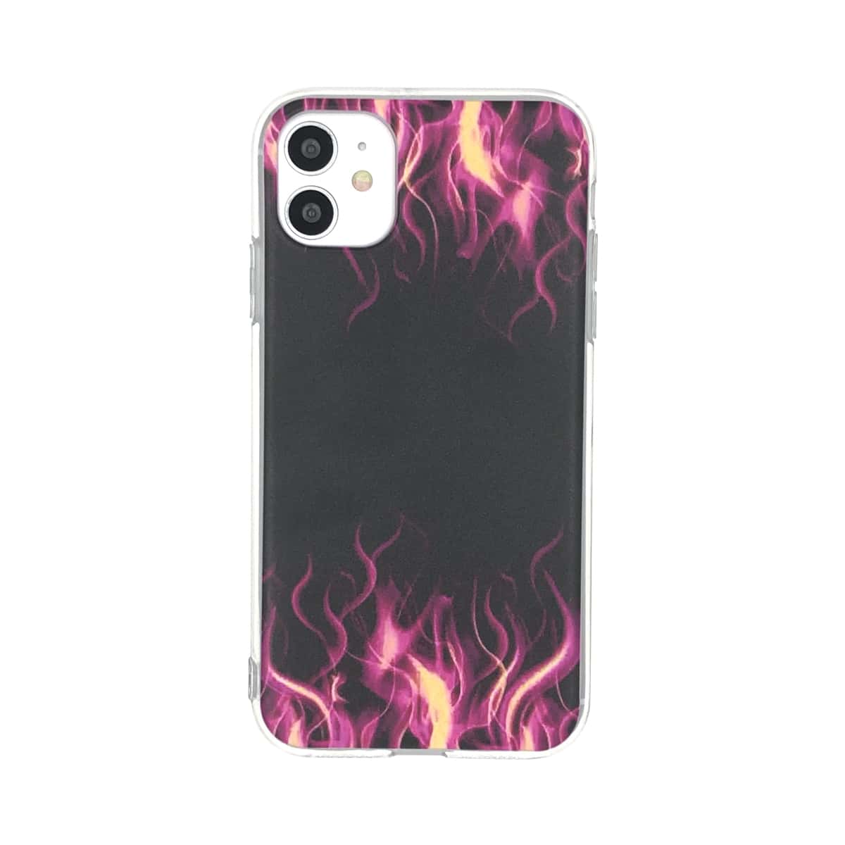 

1pc Fire Print iPhone Case, Multicolor