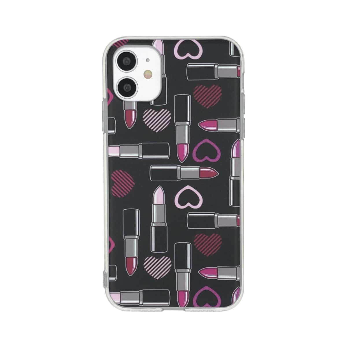 

1pc Lipstick Pattern iPhone Case, Multicolor