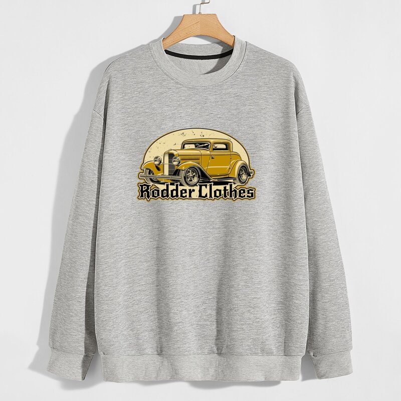 

Guys Car & Letter Graphic Sweatshirt, Light grey