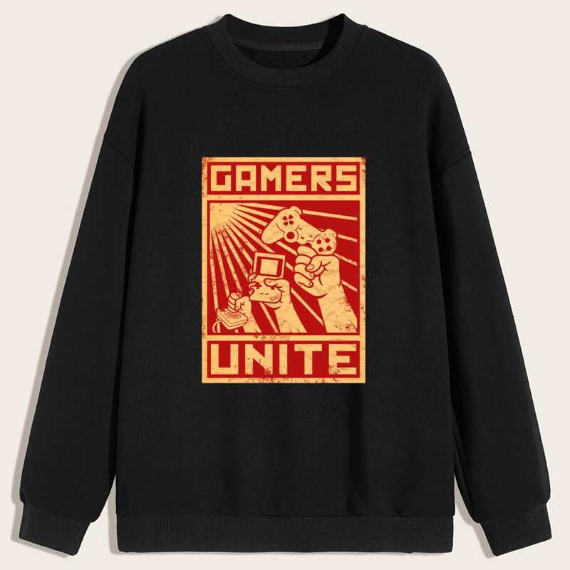 

Guys Letter Graphic Sweatshirt, Black