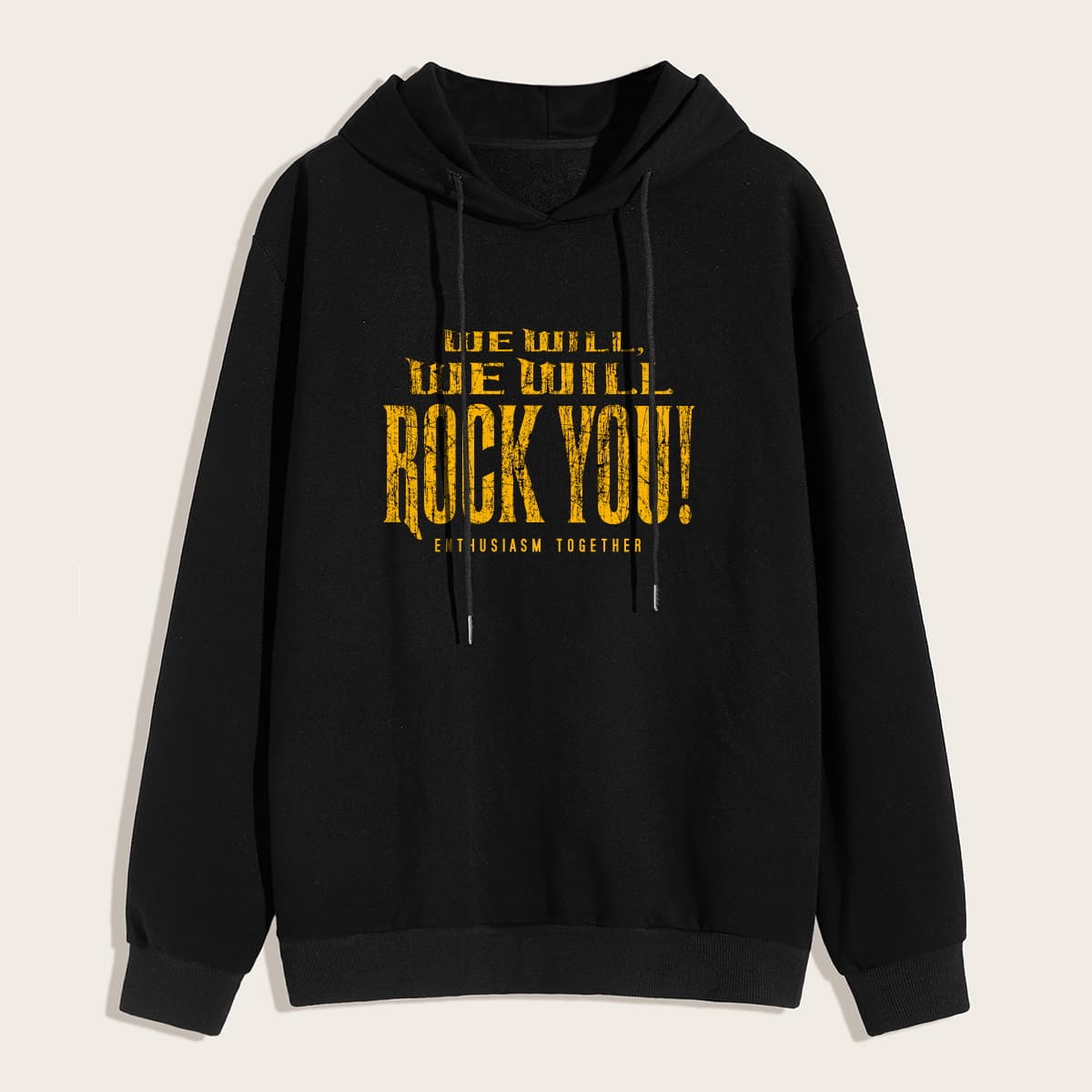 

Guys Letter Graphic Hoodie, Black
