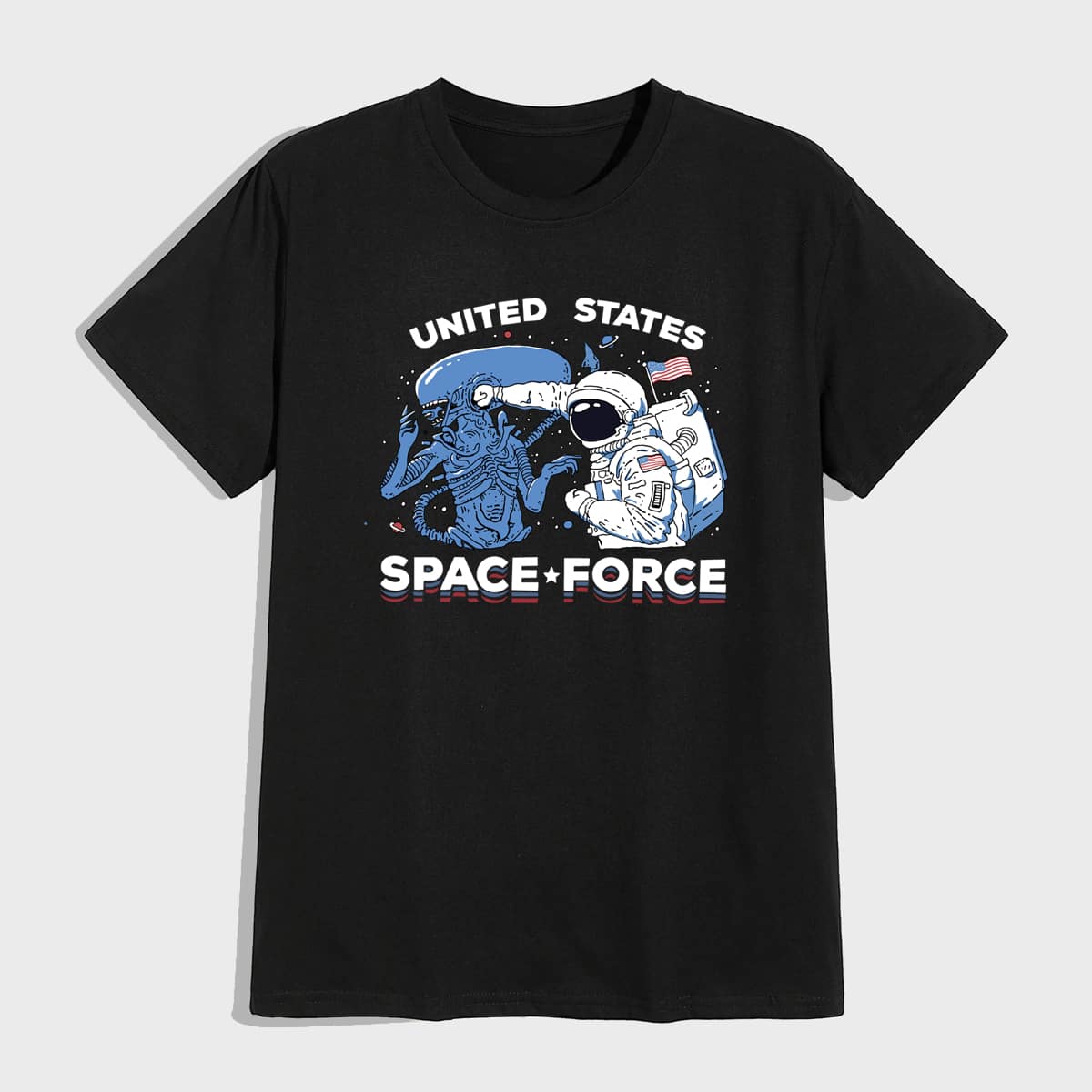 

Guys Astronaut & Letter Graphic Sweatshirt, Black