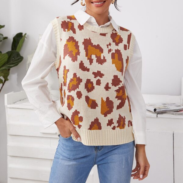 

Graphic Pattern Sweater Vest, Multicolor