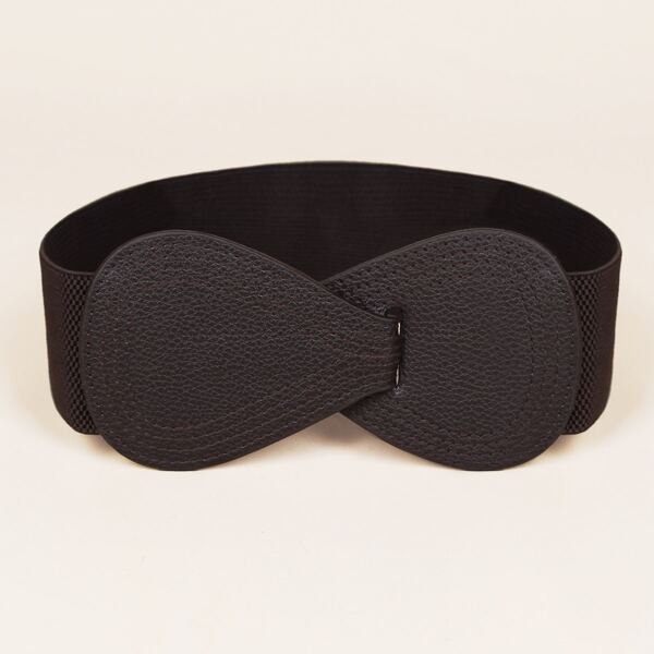 

Elastic Wide Belt, Coffee brown