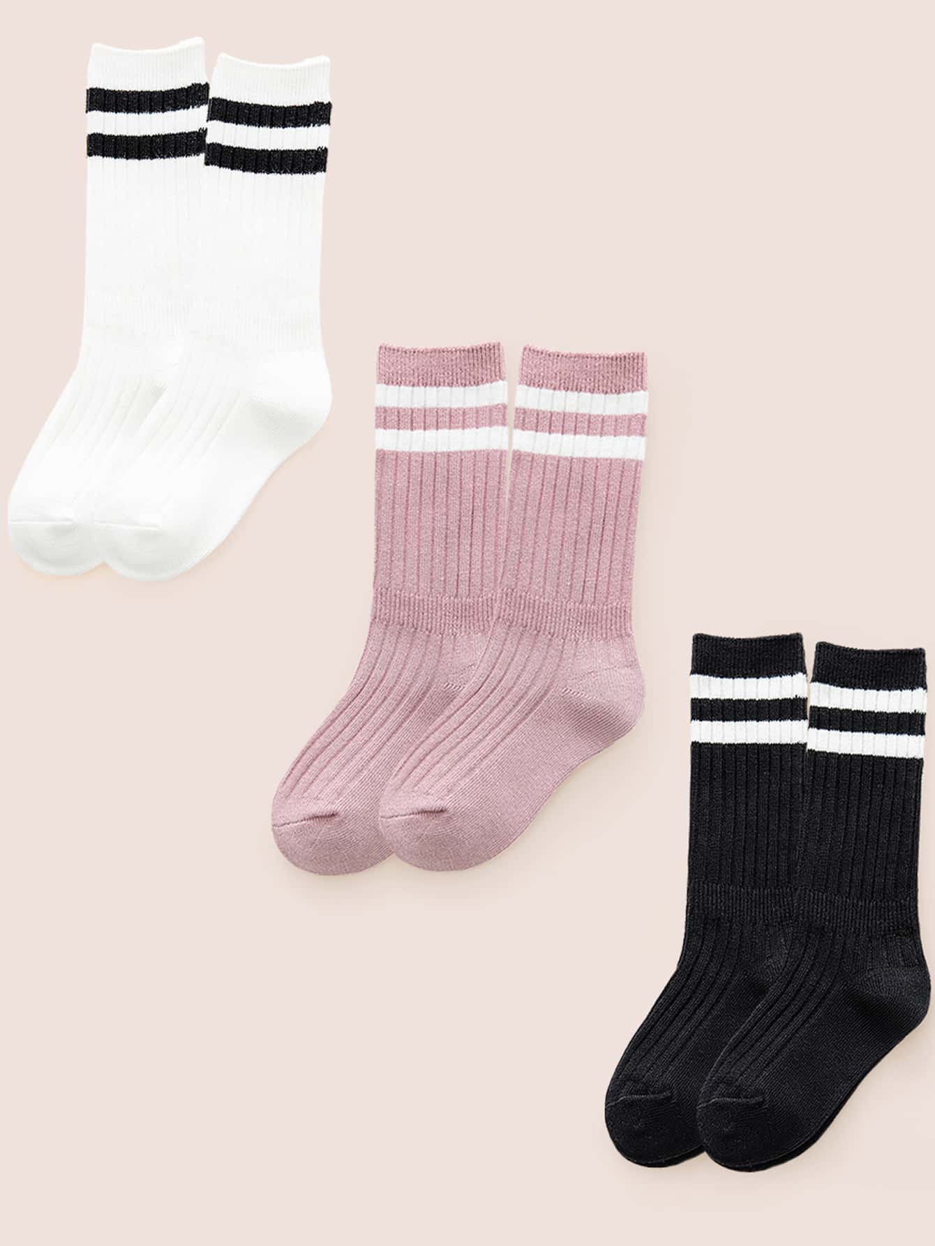 3 pares calcetines de niños de rayas - Multicolor - Ver 1
