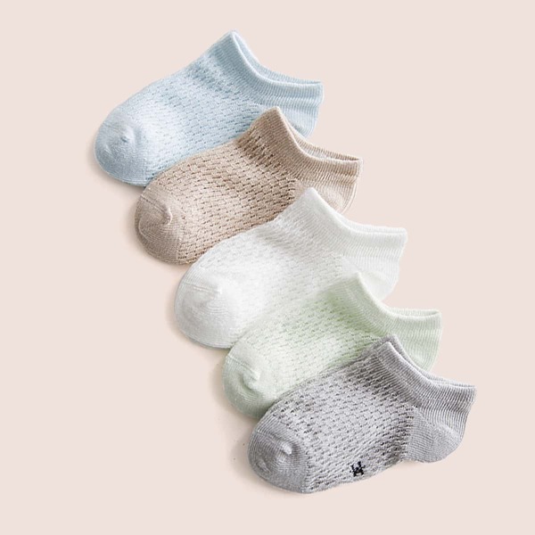 

5pairs Toddler Kids Hollow Out Socks, Multicolor