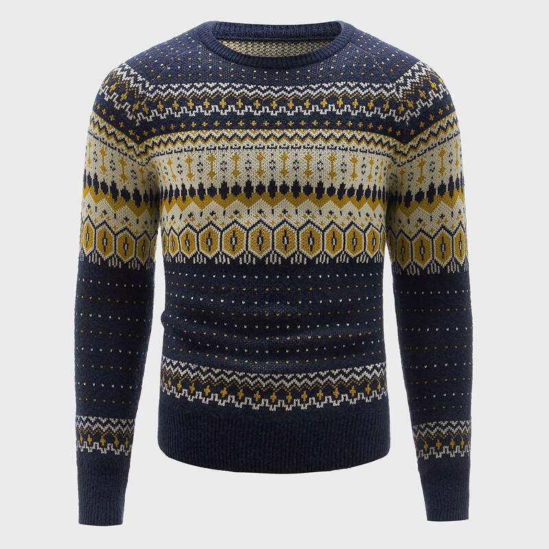 

Guys Geo Pattern Raglan Sleeve Sweater, Multicolor