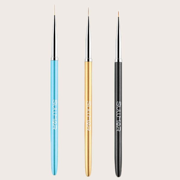 

3pcs Nail Art Brush Set, Multicolor