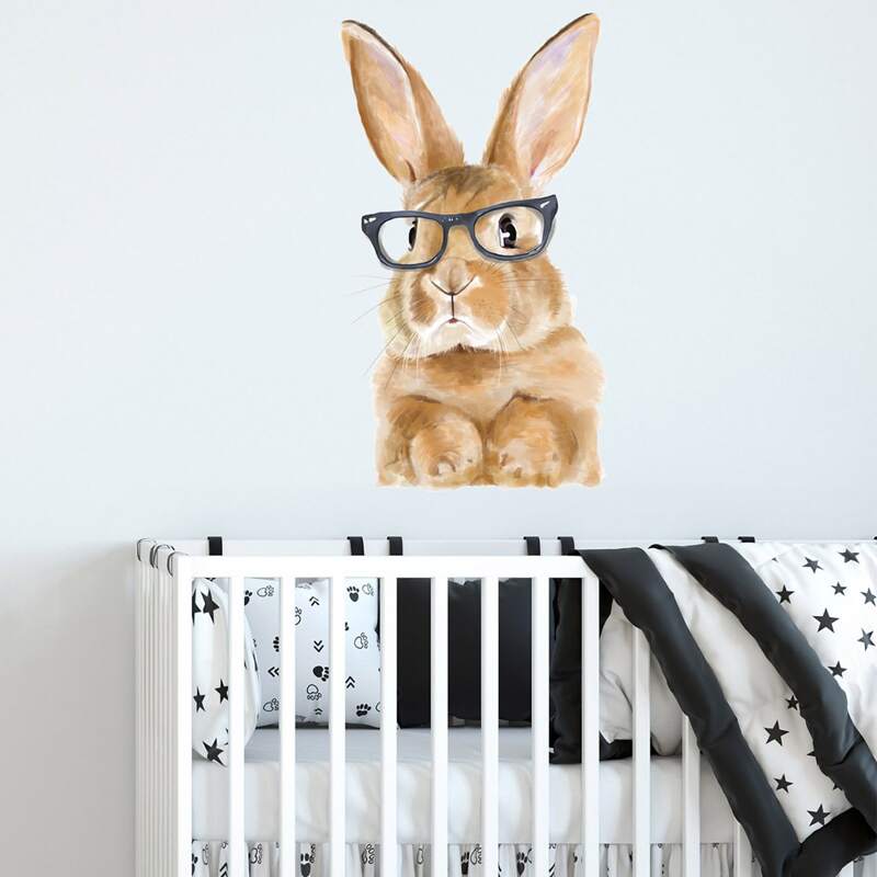 

Rabbit Print Wall Sticker, Multicolor