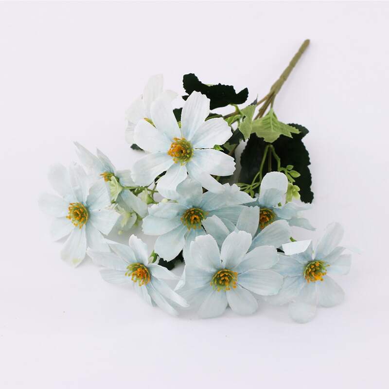 

1bunch Artificial Cherry Blossoms With 10pcs Head, Blue