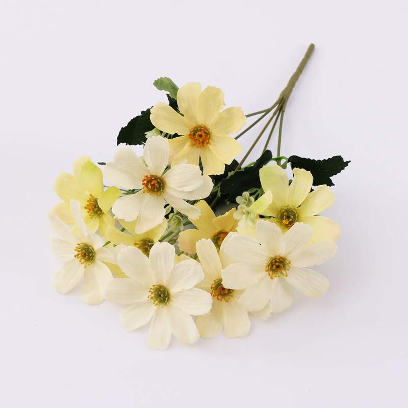 

1bunch Artificial Cherry Blossoms With 10pcs Head, Yellow