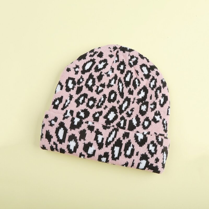 

Leopard Cuffed Beanie, Multicolor