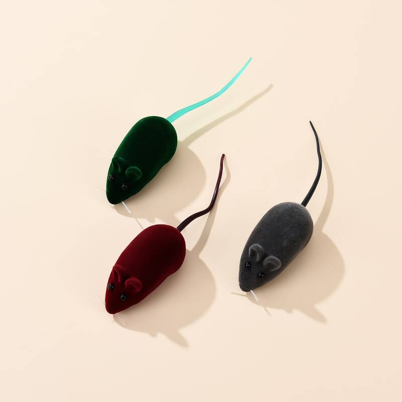 

3pcs Mouse Shaped Cat Sound Toy, Multicolor