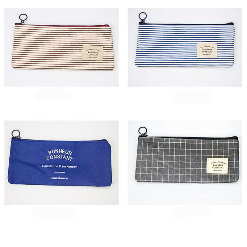 

1pc Random Striped Pencil Bag, Multicolor
