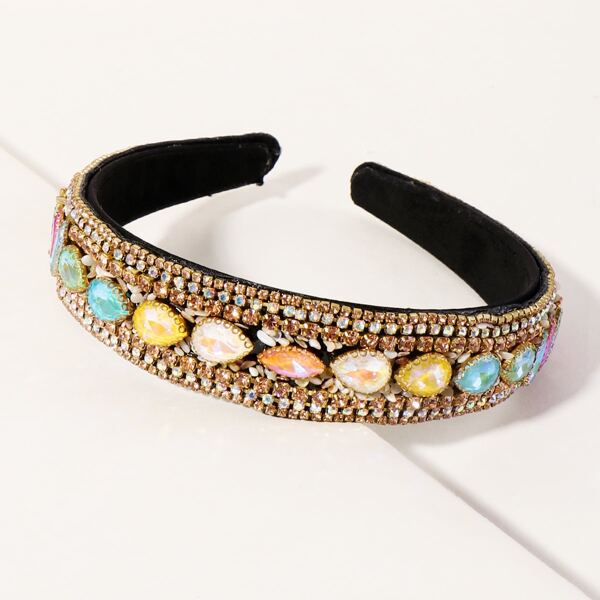 

Rhinestone Decor Hair Hoop, Multicolor
