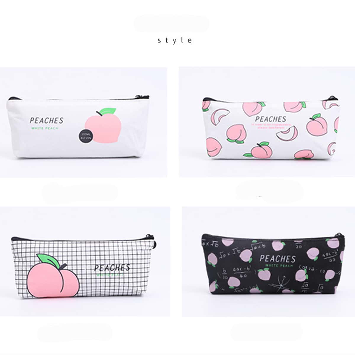 

1pc Random Peach Pencil Bag, Multicolor
