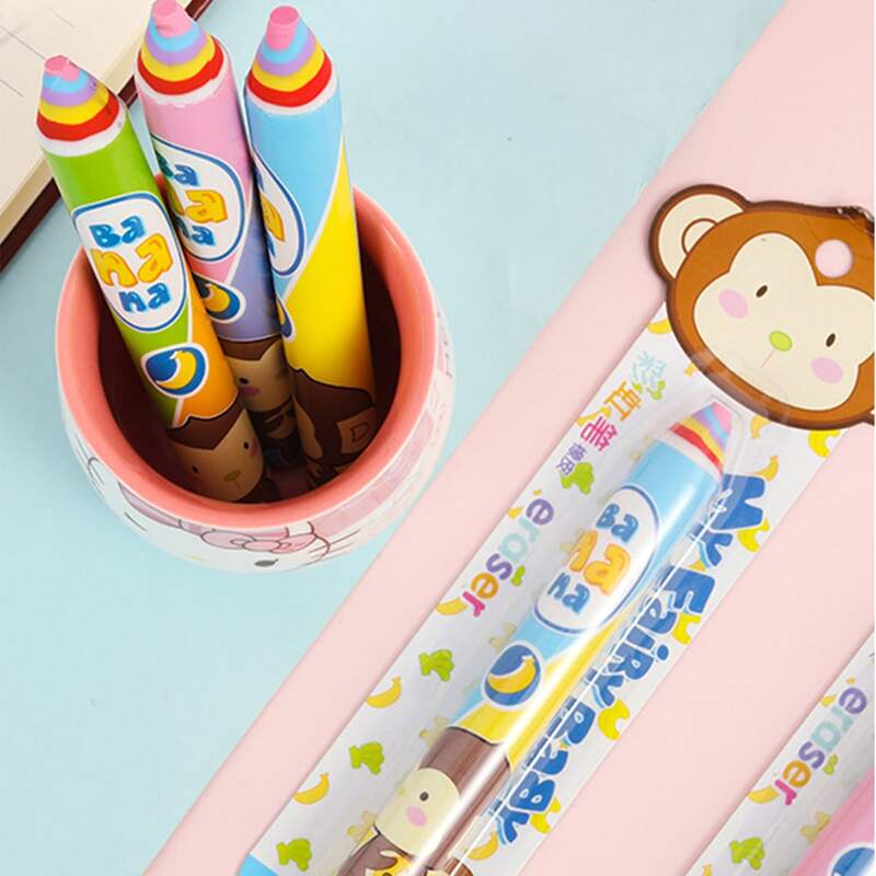 

1pc Monkey Print Random Eraser, Multicolor