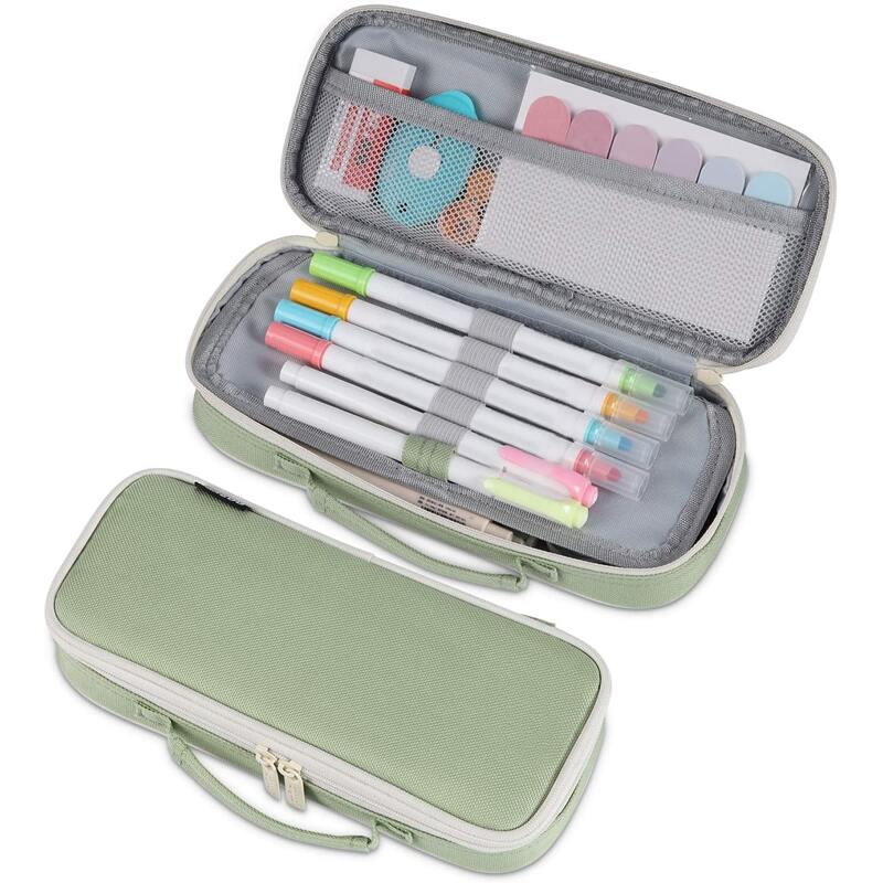 

1pc Portable Pencil Bag, Green