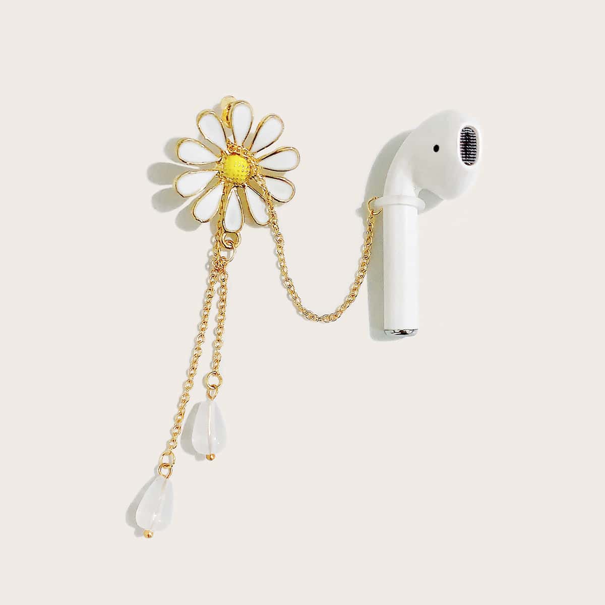 

1pc Flower Charm Bluetooth Headset Anti-lost Earring, Gold