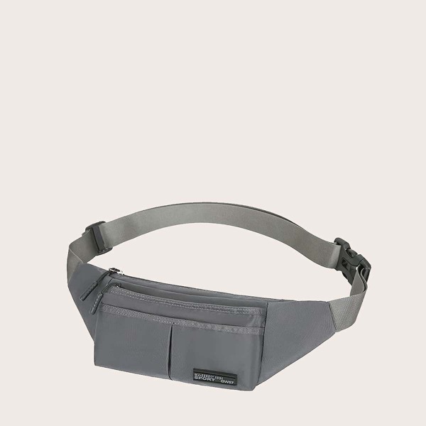 

Letter Patch Fanny Pack, Grey