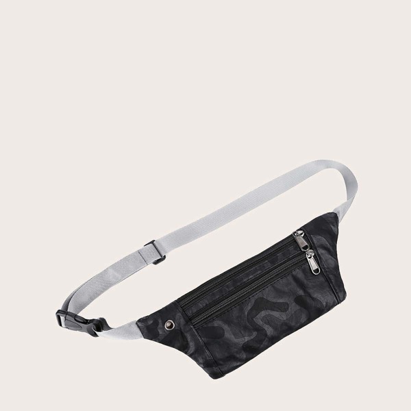 

Camo Graphic Fanny Pack, Black