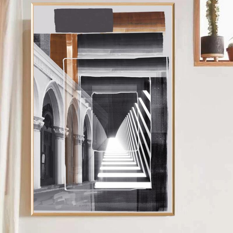 

Graphic Print Wall Painting Without Frame, Multicolor