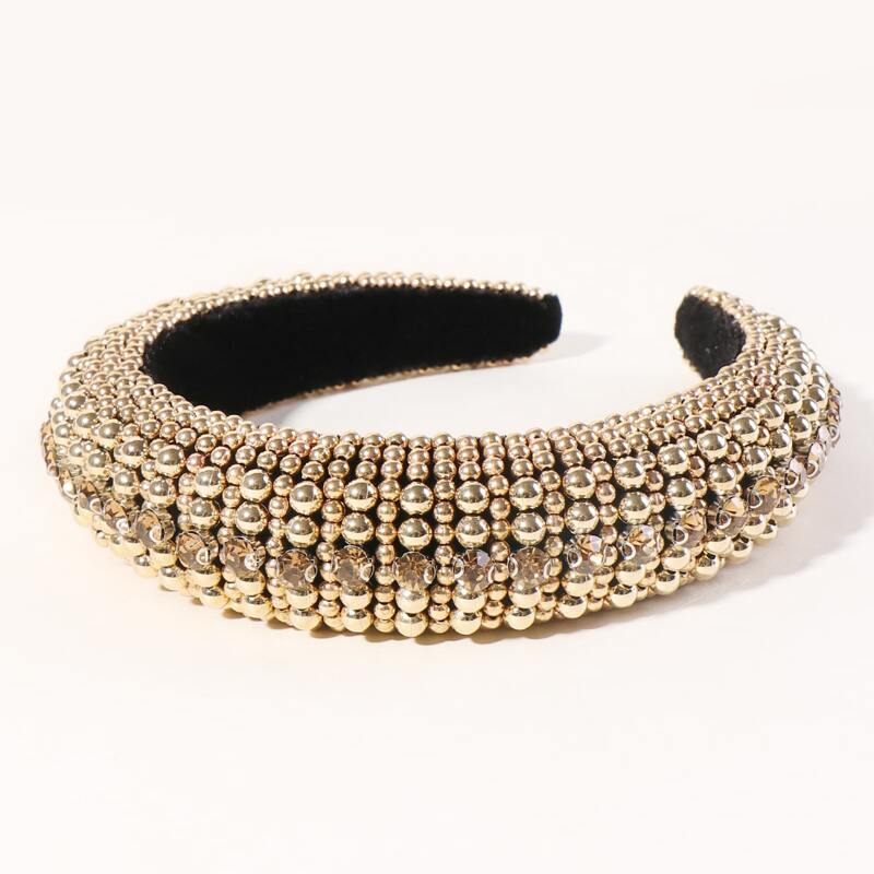 

Faux Pearl Decor Hair Hoop, Gold