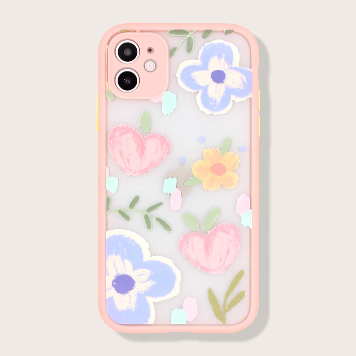 

1pc Flower Print iPhone Case, Multicolor