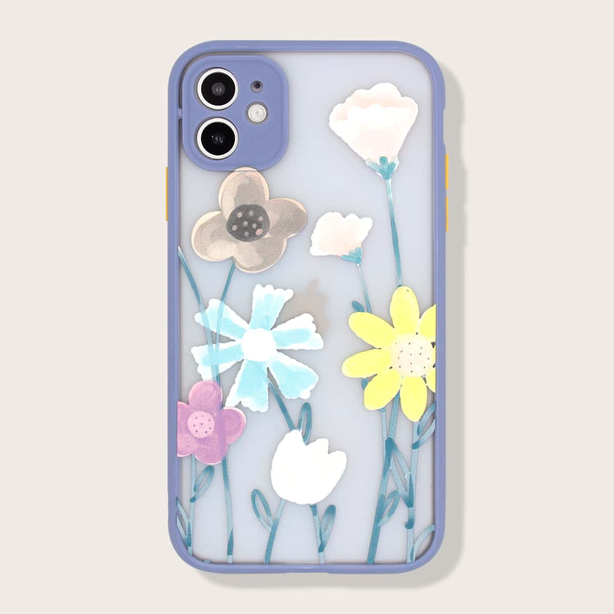 

1pc Flower Print iPhone Case, Multicolor