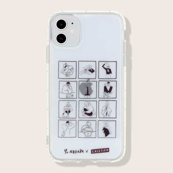 

1pc Cartoon Figure Graphic iPhone Case, Clear