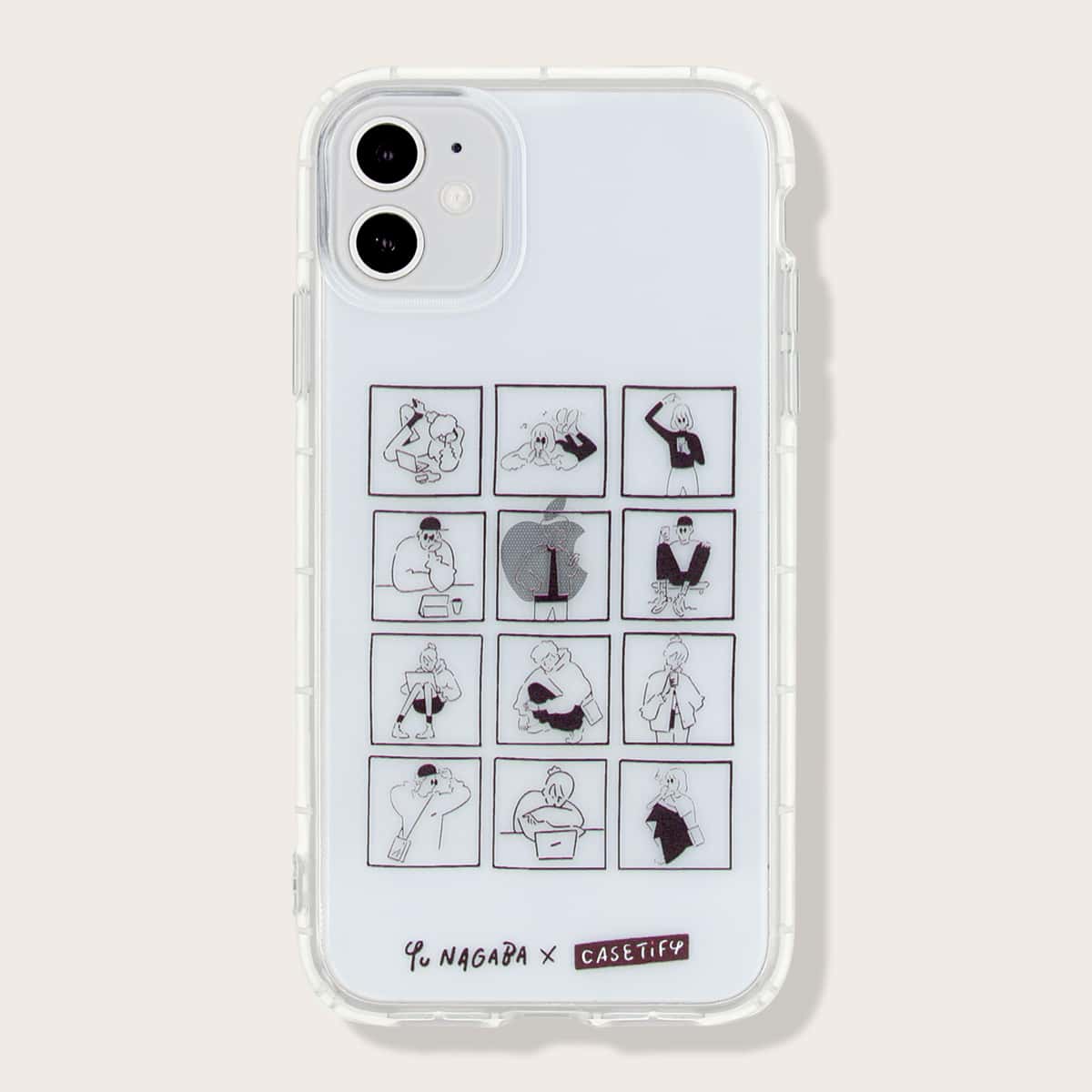

1pc Cartoon Figure Graphic iPhone Case, Clear