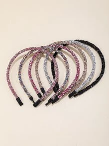6pcs Glitter Hair Hoop Party Tiaras - Multicolor - View 2