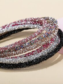 6pcs Glitter Hair Hoop Party Tiaras - Multicolor - View 3