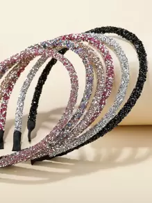 6pcs Glitter Hair Hoop Party Tiaras - Multicolor - View 4