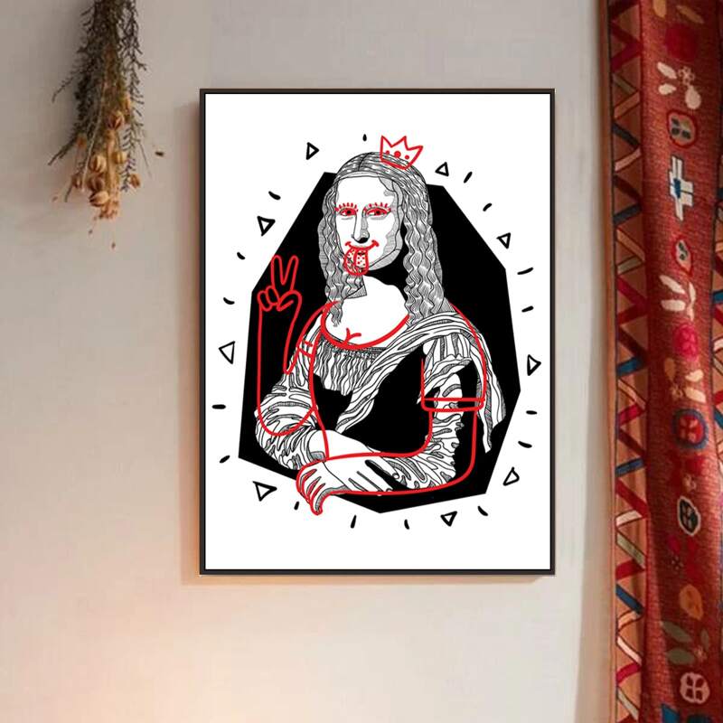

Figure Graphic Wall Painting Without Frame, Multicolor